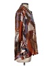 Halogen 100% Polyester Print Brown Long Sleeve Blouse Size L - photo 4