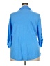 Just My Size Blue 3/4 Sleeve Button-Down Shirt Size 2X Plus - photo 2