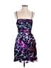 Cache 100% Silk Animal Print Purple Cocktail Dress Size 4 - photo 1