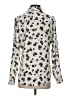 Ann Taylor 100% Polyester Animal Print Silver Long Sleeve Blouse Size S - photo 2