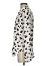 Ann Taylor 100% Polyester Animal Print Silver Long Sleeve Blouse Size S - photo 5