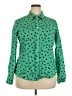 Orvis Polka Dots Green Long Sleeve Button-Down Shirt Size 18 - photo 1