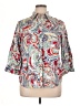 Chaps Paisley Blue 3/4 Sleeve Button-Down Shirt Size 1X - photo 1