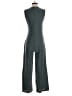 Shein 100% Polyester Metallic Green Jumpsuit Size 6 - photo 2