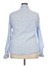 Reiss 100% Linen Stripes Blue Long Sleeve Button-Down Shirt Size XXL - photo 2