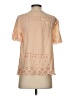J.Crew 100% Silk Tan Short Sleeve Silk Top Size 0 - photo 2