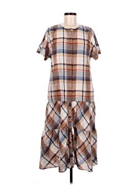 juliet dunn dress Juliet Dunn Poplin Low Back Dress With Ric Rack Embroidery in Hibiscus