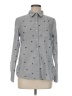 Old Navy 100% Cotton Hearts Gray Long Sleeve Button-Down Shirt Size M - photo 1