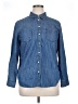 Talbots 100% Cotton Blue Long Sleeve Button-Down Shirt Size XL Petite - photo 1