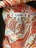 L Love 100% Polyester Paisley Orange Long Sleeve Blouse Size M - photo 7