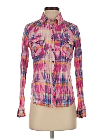 Dolled Up Long Sleeve Button-Down Shirt (view 1)