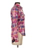 Dolled Up 100% Cotton Tie-dye Pink Long Sleeve Button-Down Shirt Size S - photo 4