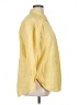 Universal Thread 100% Cotton Solid Yellow 3/4 Sleeve Button-Down Shirt Size XL - photo 4