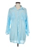 Unbranded 100% Polyester Blue 3/4 Sleeve Blouse One size - photo 1