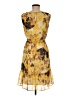 AGB 100% Polyester Print Yellow Cocktail Dress Size 6 - photo 2