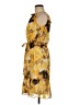 AGB 100% Polyester Print Yellow Cocktail Dress Size 6 - photo 5