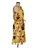 AGB 100% Polyester Print Yellow Cocktail Dress Size 6 - photo 4