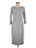 Emploi Solid Gray Casual Dress Size M - photo 1