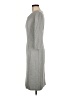 Emploi Solid Gray Casual Dress Size M - photo 5