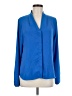 Halogen 100% Polyester Blue Long Sleeve Blouse Size M - photo 1