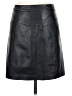 Cache 100% Leather Black Leather Skirt Size 2 - photo 2