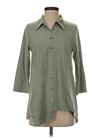 Soft Surroundings 3/4 Sleeve Button-Down Shirt (view 1)
