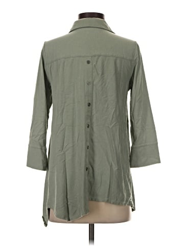 Soft Surroundings 3/4 Sleeve Button-Down Shirt (view 2)