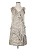 Elle 100% Polyester Animal Print Silver Cocktail Dress Size 4 - photo 1