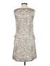 Elle 100% Polyester Animal Print Silver Cocktail Dress Size 4 - photo 2