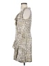 Elle 100% Polyester Animal Print Silver Cocktail Dress Size 4 - photo 5