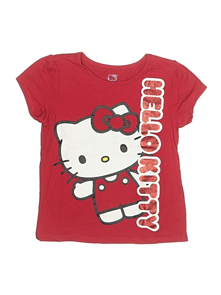 Pre-owned Hello Kitty Kids' Short Sleeve T-shirt In Red