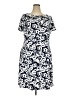 Connected Apparel Paisley Blue Casual Dress Size 18 - photo 1