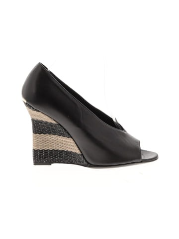 Burberry Leather Peep Toe Wedges (view 1)