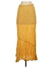 Rhode 100% Rayon Paisley Yellow Casual Skirt Size XS - photo 1