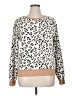 Sunday in Brooklyn 100% Polyester Animal Print Tan Ivory Pullover Sweater Size XL - photo 1