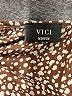 VICI 100% Polyester Animal Print Brown Short Sleeve Blouse Size M - photo 7