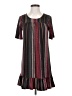 BCBGeneration Stripes Burgundy Short Sleeve Top Size S - photo 1