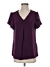 Funlingo 100% Polyester Purple Short Sleeve Blouse Size S - photo 1