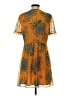 Madewell 100% Polyester Tropical Orange Casual Dress Size 2 - photo 2