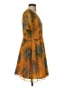 Madewell 100% Polyester Tropical Orange Casual Dress Size 2 - photo 4
