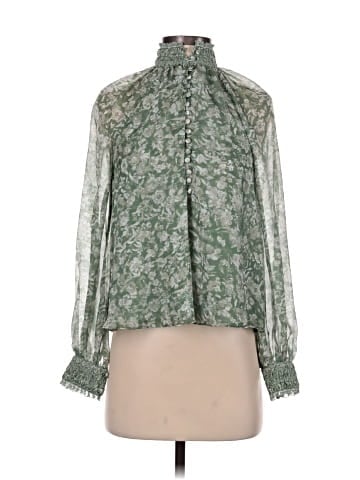 Intermix Long Sleeve Silk Top (view 1)