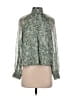 Intermix 100% Silk Green Long Sleeve Silk Top Size 00 - photo 1