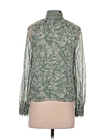 Intermix Long Sleeve Silk Top (view 2)