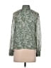 Intermix 100% Silk Green Long Sleeve Silk Top Size 00 - photo 2