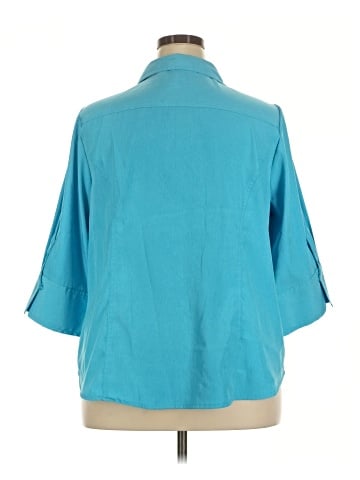 Cato 3/4 Sleeve Button-Down Shirt (view 2)