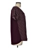 Tempted Polka Dots Burgundy Short Sleeve Blouse Size L - photo 4