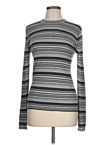 Theory Long Sleeve Silk Top (view 1)