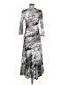 Komarov 100% Polyester Graphic Gray Casual Dress Size Med (2) - photo 2