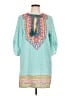 Urban Coco 100% Polyester Teal 3/4 Sleeve Blouse Size L - photo 1