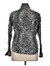 Chaps 100% Cotton Animal Print Silver Long Sleeve Blouse Size XL - photo 2